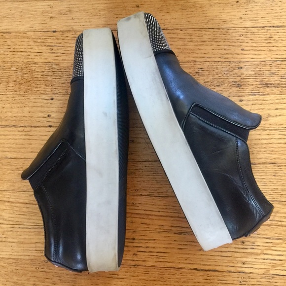 ALEXANDER SMITH LONDON STUDDED LEATHER SNEAKERS - Picture 5 of 6